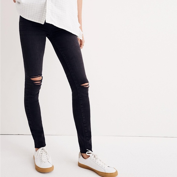 Madewell Maternity Over the Belly Skinny Jeans in Black Sea SZ 26 VGUC - Picture 2 of 10